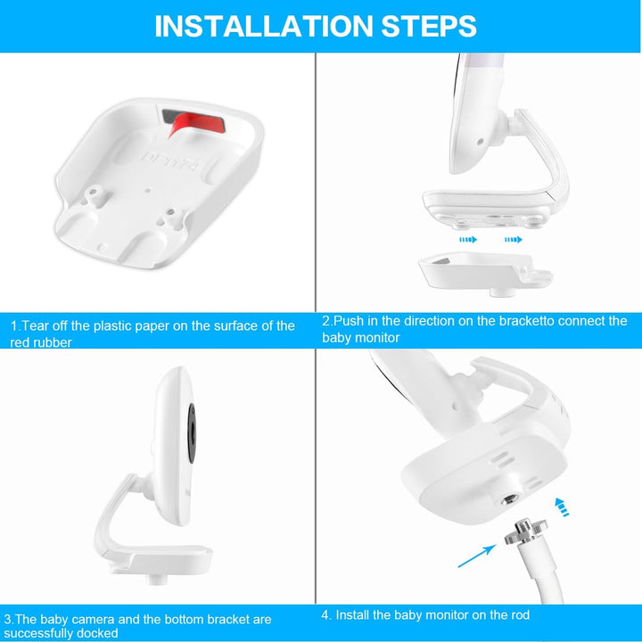 Flexible Babyphone Halterung für HelloBaby HB50, Baby Kamera Holder für HB50, Babyfone Baby Monitor