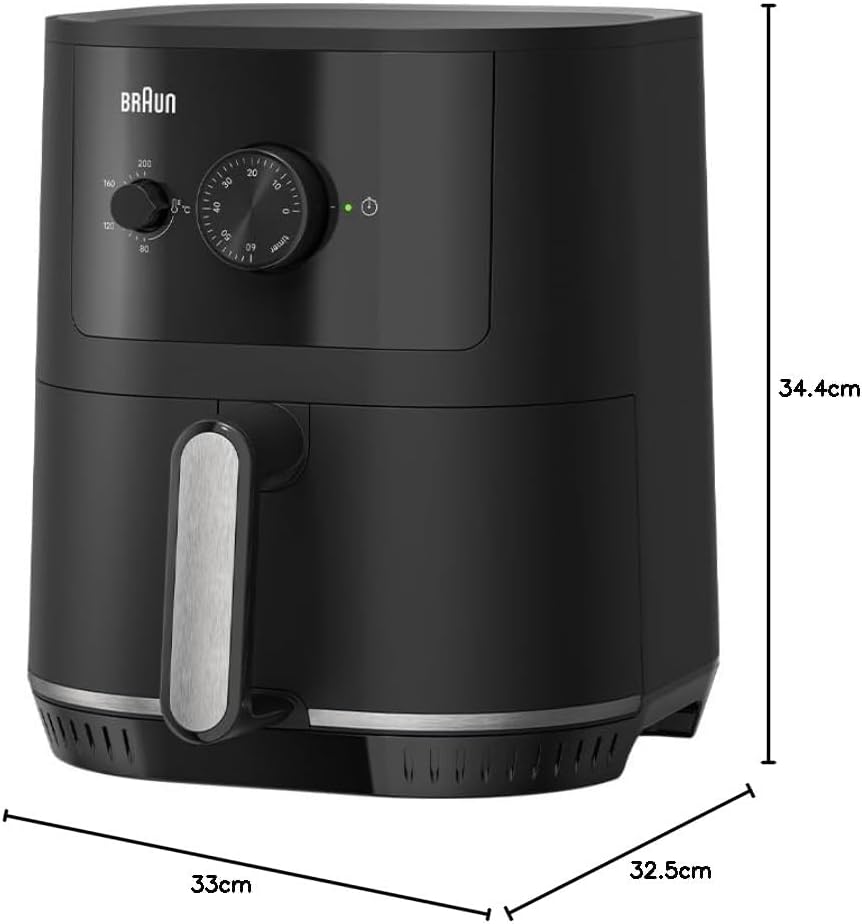 Braun Heissluftfritteuse MultiFry 3 HF3000, 4,3L, Airfryer, 80-200°, RealAir Technologie, Timer, 12