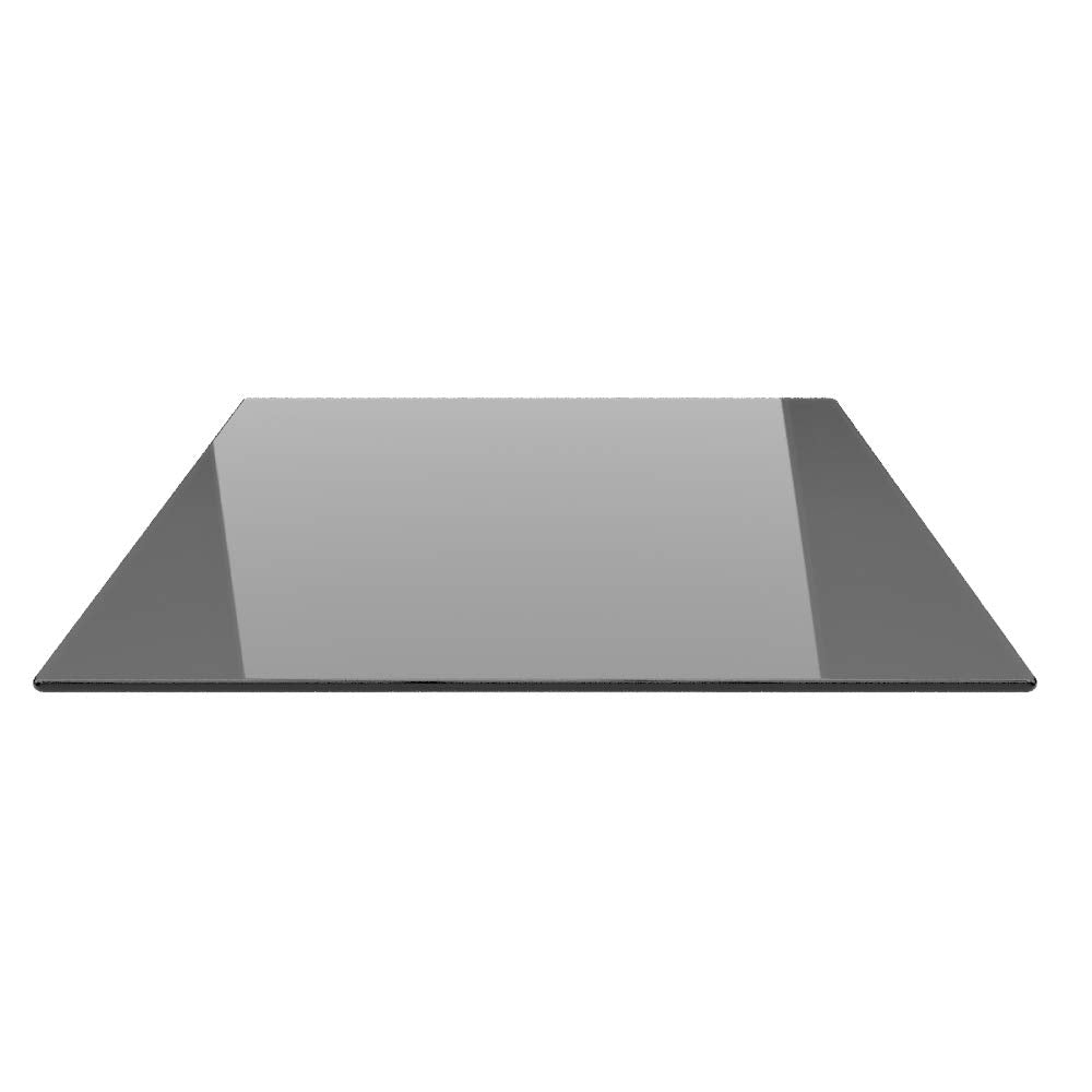 Rechteck 120x130cm Glas schwarz - Funkenschutzplatte Kaminbodenplatte Glasplatte f. Kaminofen (Schwa