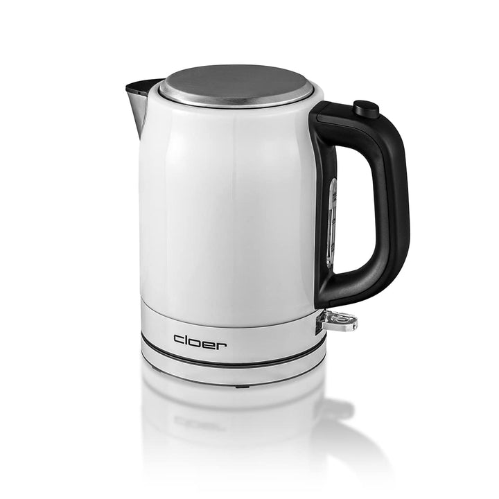 Cloer 4511 Wasserkocher Edelstahl, 2200 W, Wasserstandsanzeige, Trockengeh- und Überhitzungsschutz,