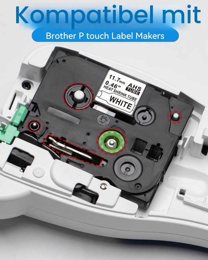 3x Upwinning Hse-231 HSE231 Schrumpfschlauch 11.7mm Kompatible mit Brother P touch Schrumpfschlauch