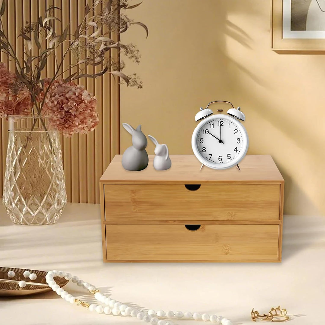 Schreibtisch Organizer, Mini Bamboo Desk Drawer Tabletop Storage Organization Box, Schubladenbox Bam