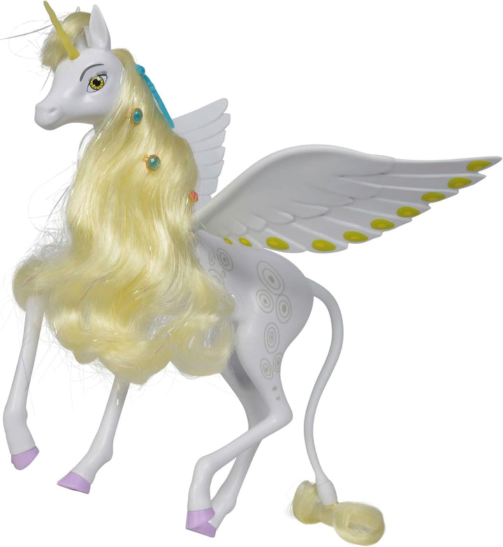 Simba 109480093 - Mia and Me Einhorn Onchao, mit beweglichen Flügeln, Haarclips, Bürste zum Frisiere