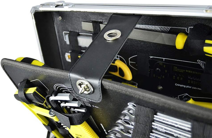 CAJA DE HERRAMIENTAS DE ALUMINIO 108 PIEZAS VASOS 1/2"