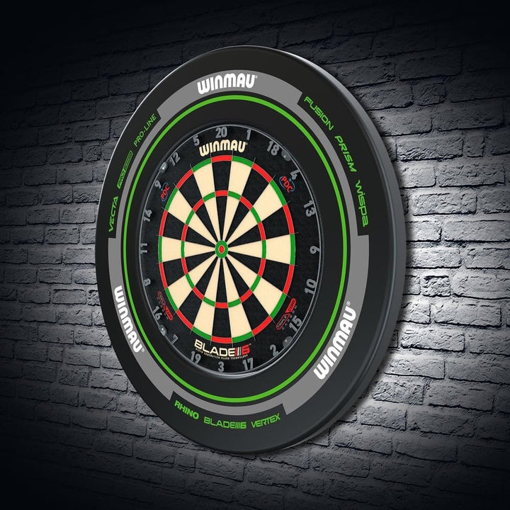 WINMAU Dartscheibe Schutzring – Advance Schwarz, Rot, Weiss & Grün Dart Surround Schwarz & Grün, Sch