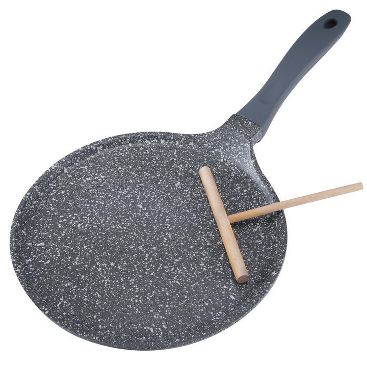 ROSSETTO Crepe Pfanne Induktion 26cm Pfannkuchenpfanne mit PFAS frei Keramikbeschichtung Pancake Pfa