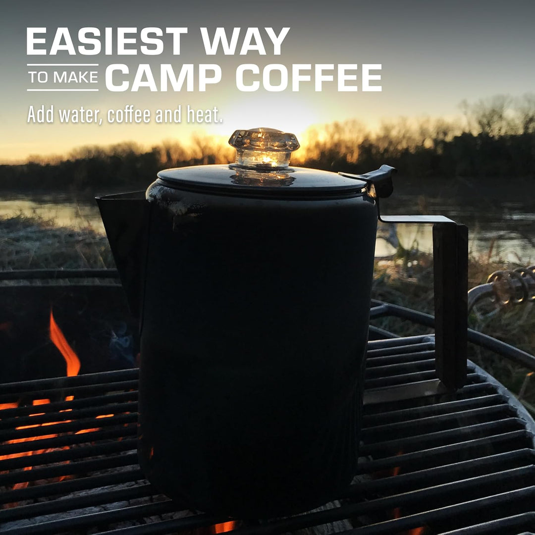 Coletti Bozeman Perkolator-Kaffeekanne – KEIN Aluminium, KEIN Plastik [9 Tassen] 9 CUP, 9 CUP