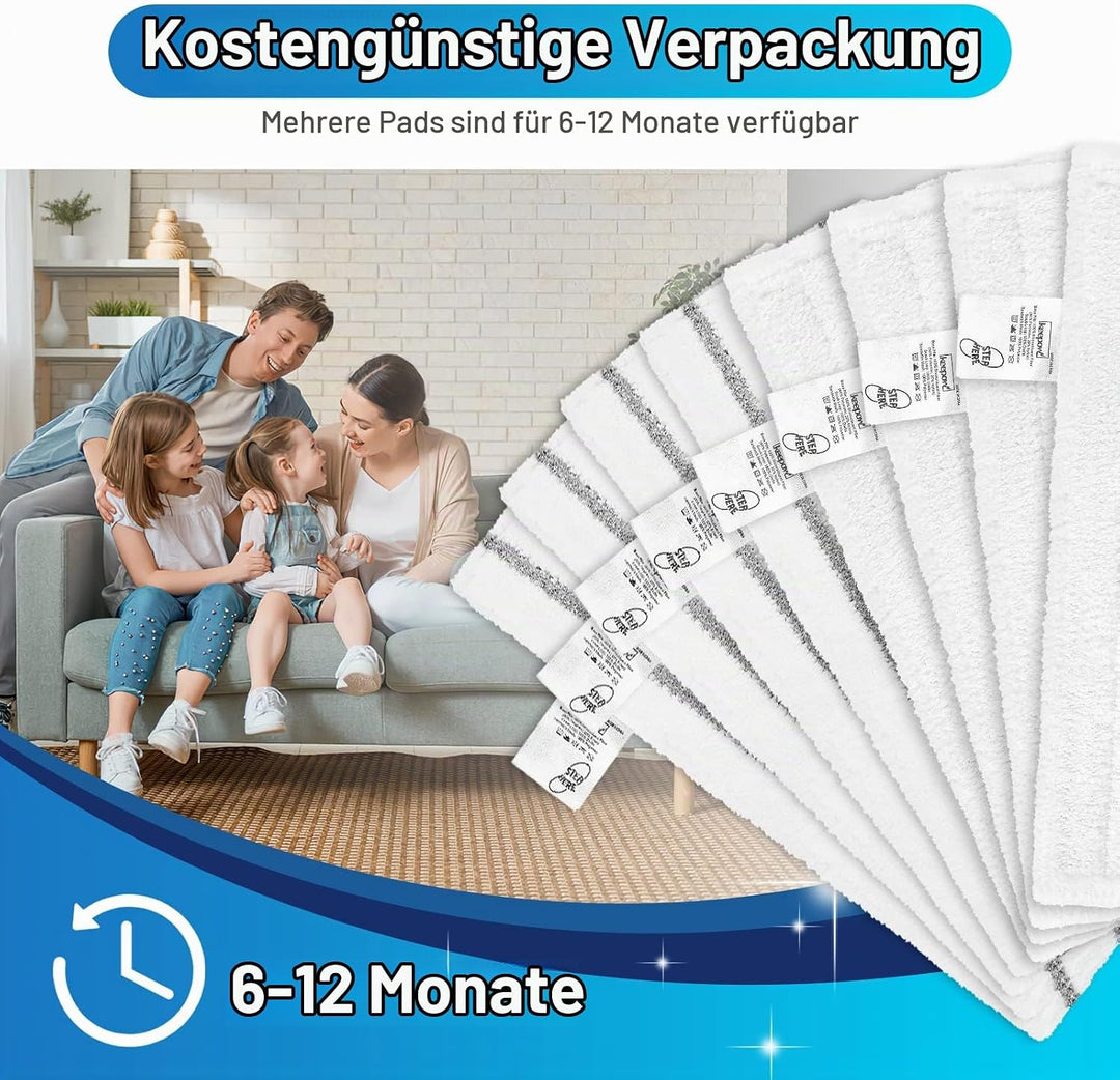 KEEPOW Bodentücher 8 PCS für Kärcher Dampfreiniger EasyFix SC 1 SC 2 SC 3 | Kompatibel mit Kärcher D