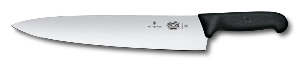 Victorinox Fibrox Kochmesser, Breites Universalmesser für Fleisch, Fisch, Gemüse und Kräuter, 31 cm,