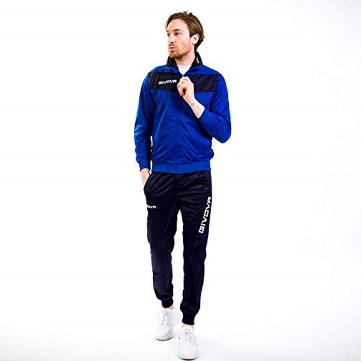 Givova Herren Visa Trainingsanzug XL Mehrfarbig (hellblau/blau), XL Mehrfarbig (hellblau/blau)