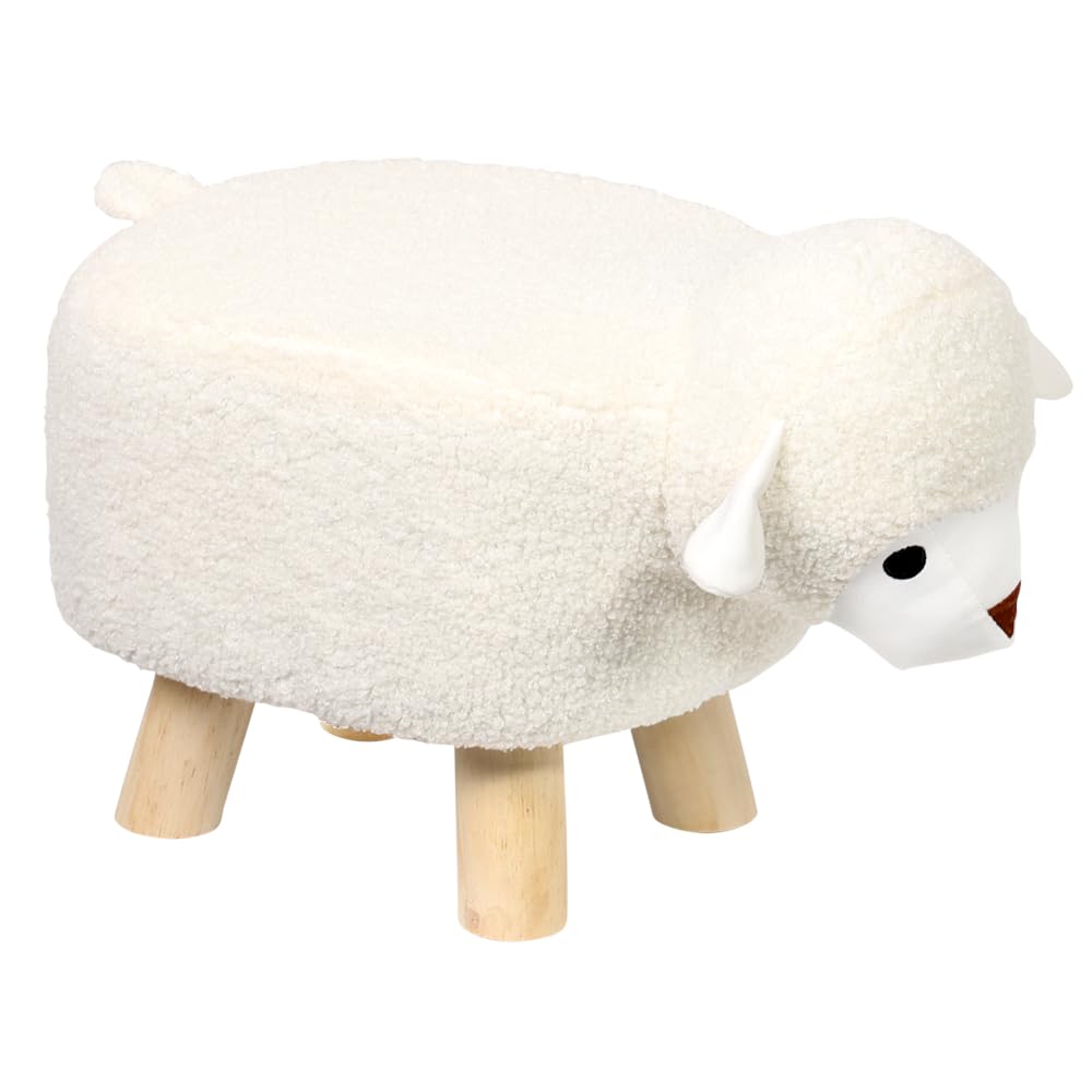 Kesper - Sitzhocker Schaf-Design - ca. 47 ×25 ×25 cm - FSC®-Kiefernholz - Polyester - bis 50 kg – mo
