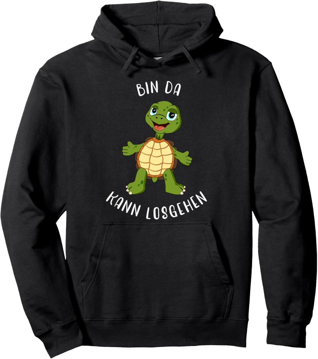 Schildkröte Bin da kann losgehen lustiges Frauen Pullover Hoodie