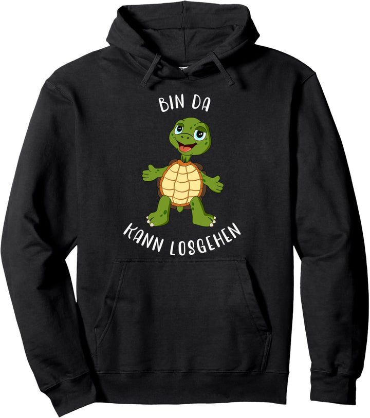 Schildkröte Bin da kann losgehen lustiges Frauen Pullover Hoodie