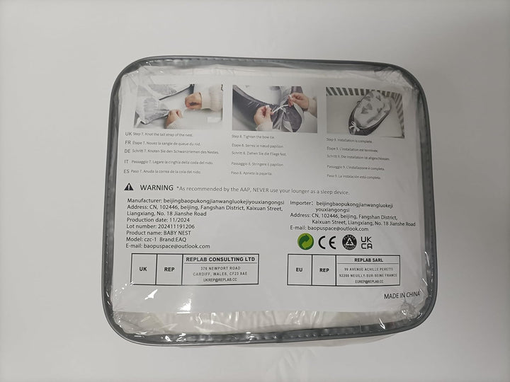 EAQ Babynest Nestchen Baby Weiches Atmungsaktives baby bett für Neugeborene Geschenk 100% Baumwolle
