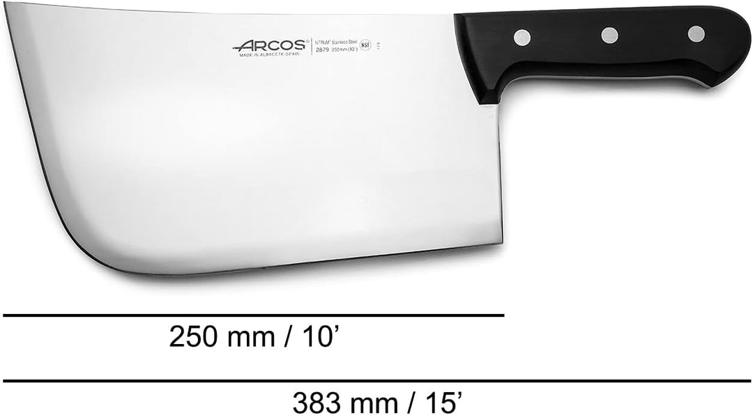 Arcos 287900 Serie Universal - Hackmesser Metzgermesser - Klinge Nitrum Edelstahl 250 mm - HandGriff