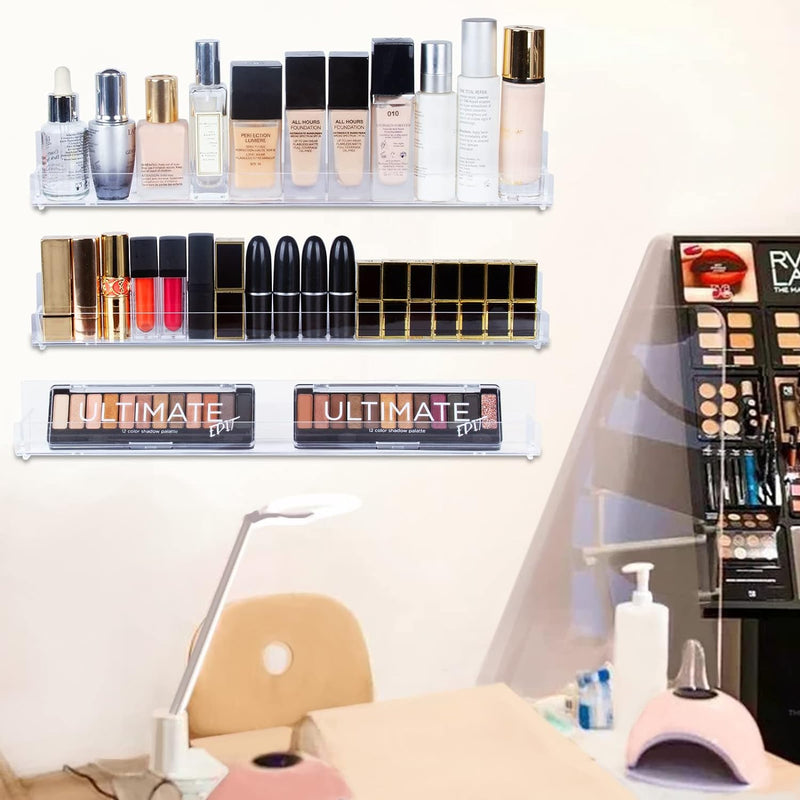 AMEITECH Nagellack-Halter aus Acryl, transparent, Wandmontage, für 90 Flaschen, Nagellack-Organizer