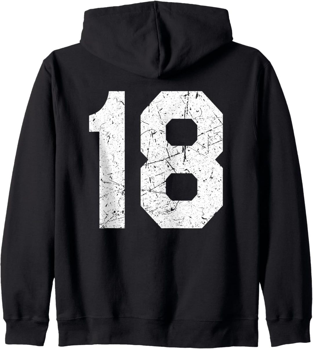 Trikot Uniform Nr. 18 Sportlicher Stil Sport Rückseite Grafik Kapuzenjacke