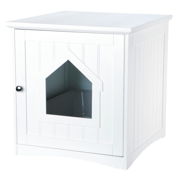 Trixie 40290 Katzenhaus für Katzentoilette, 49 × 51 × 51 cm, weiss Katzenhaus weiss, Katzenhaus weis