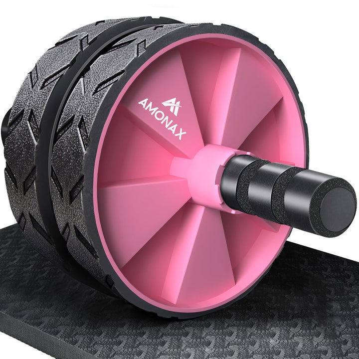 Amonax Bauchroller, bauchtrainer ab roller, bauchmuskeltrainer ab wheel set, mit Rutschfester, inkl.