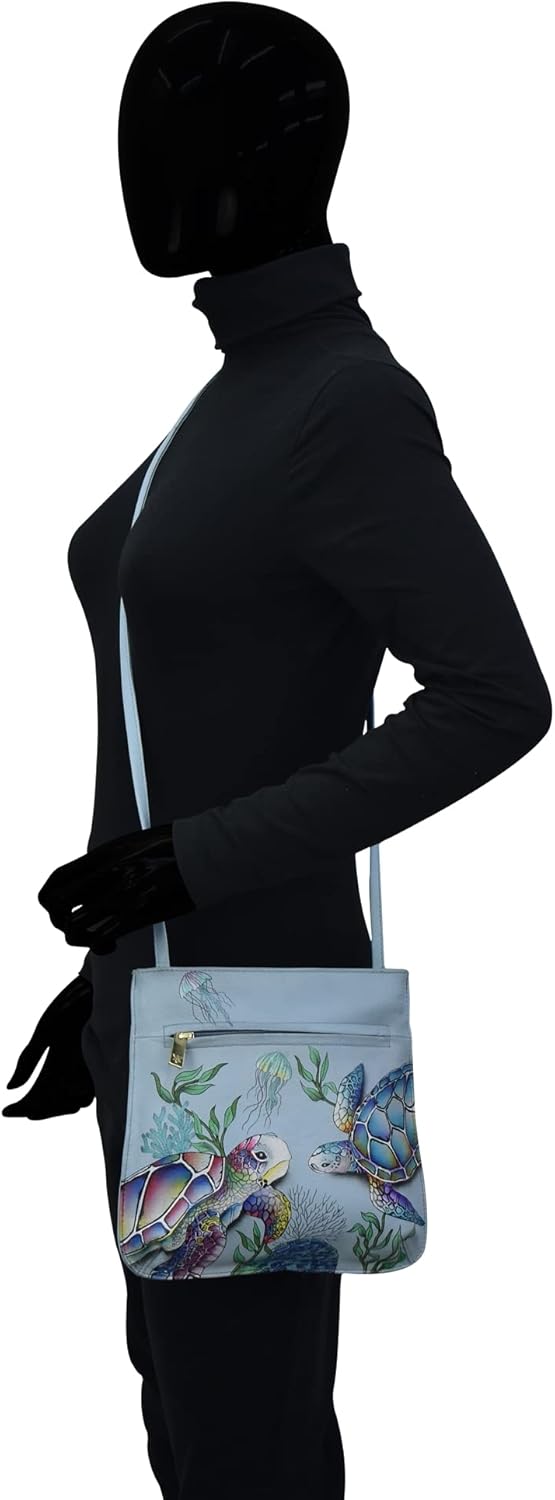 Anuschka Damen Cross Body aus Leder, handbemalt Einheitsgrösse Underwater Beauty, Einheitsgrösse Und