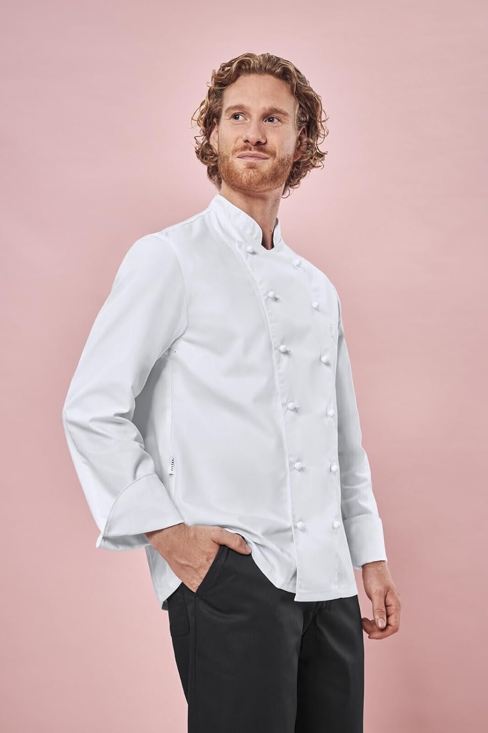 Gastro Moda Cuisine Herren Kochjacke Regular-Fit, Weiß XXS