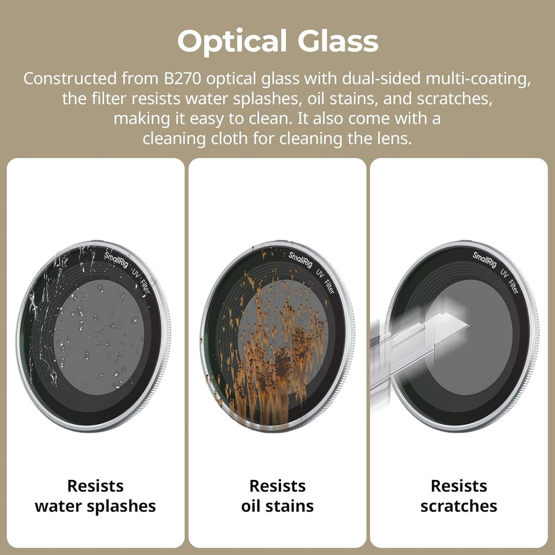 SMALLRIG Magnetischer UV-Filter für FUJIFILM X Half Kamera, optisches Glasobjektiv, Leichter Alumini