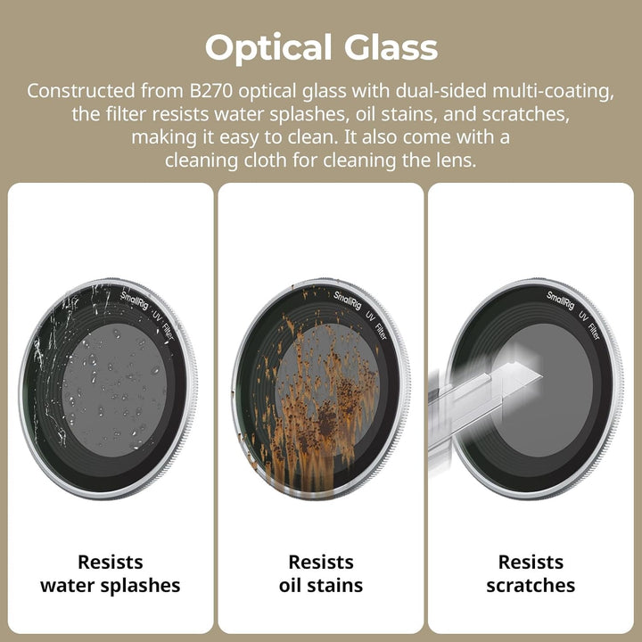 SMALLRIG Magnetischer UV-Filter für FUJIFILM X Half Kamera, optisches Glasobjektiv, Leichter Alumini