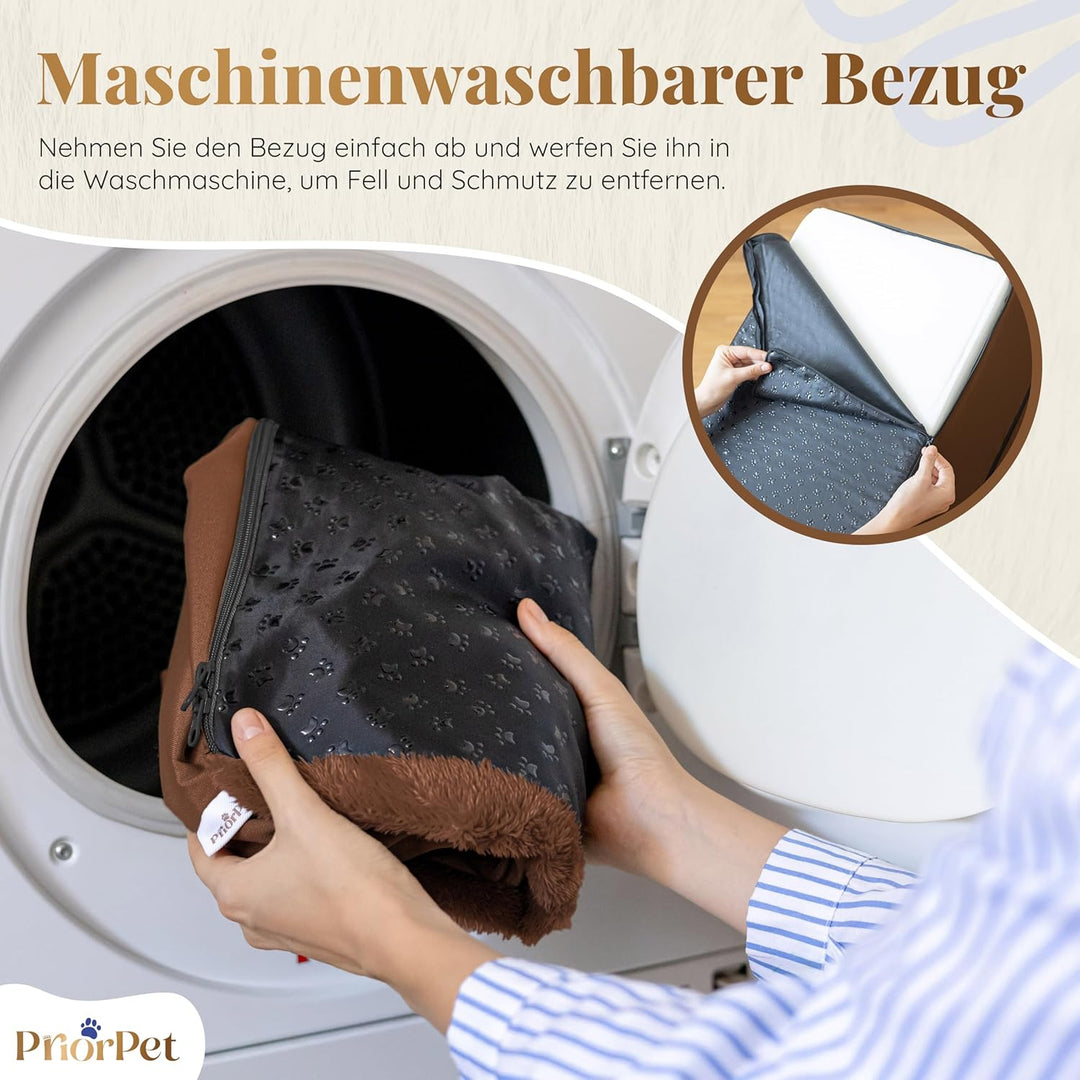Hundetreppe für Bett - 4 Stufen Hunderampe 58cm hoch - Schaumstoff Treppe für kleine Hunde - Sichere