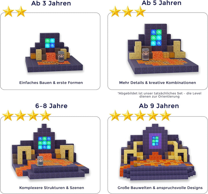 Unterwelt Set mit 165 Teilen I Magnete zum Bauen für fantasievolle Kinderwelten I magnetische Bauste