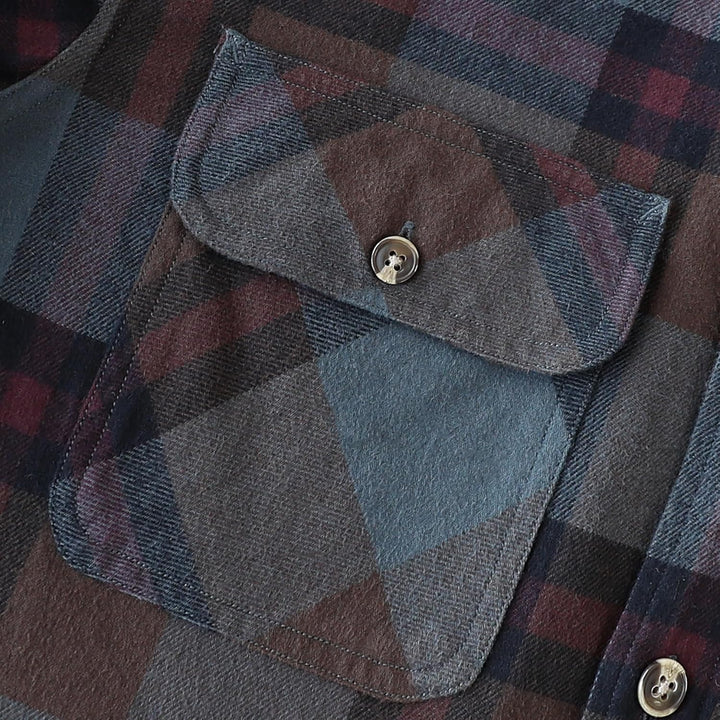 Dubinik® Flanellhemd Herren Button Down Kariert Baumwollhemd Freizeithemd Hemd Herren Langarm mit Zw