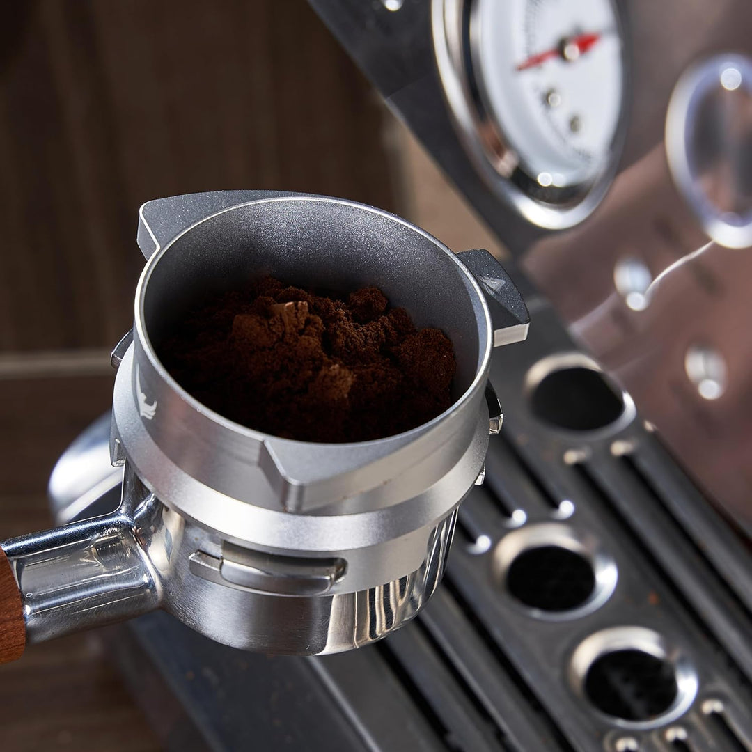 54mm Dosing Funnel & Puck Screen Set – Edelstahl Kaffee-Trichter mit Verriegelung und 54mm Espresso
