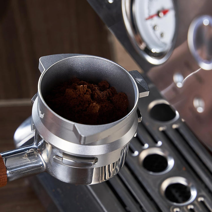 54mm Dosing Funnel & Puck Screen Set – Edelstahl Kaffee-Trichter mit Verriegelung und 54mm Espresso