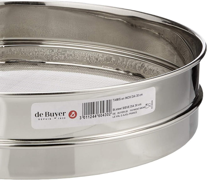 De Buyer - Mehlsieb aus Edelstahl - 30 cm Durchmesser - 4604.30