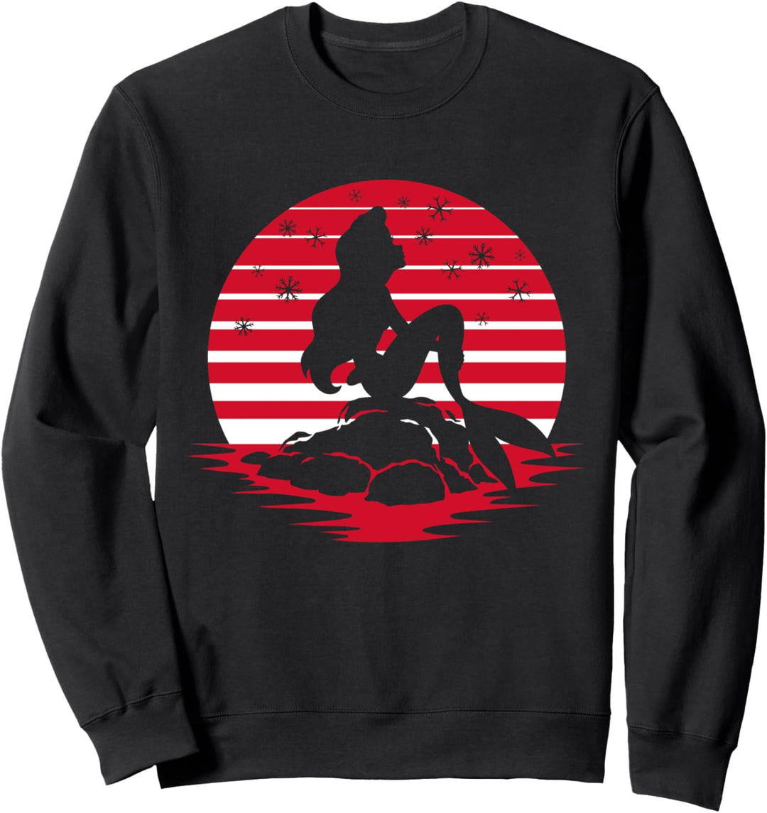 Disney Princess Ariel Red Holiday Silhouette Sweatshirt