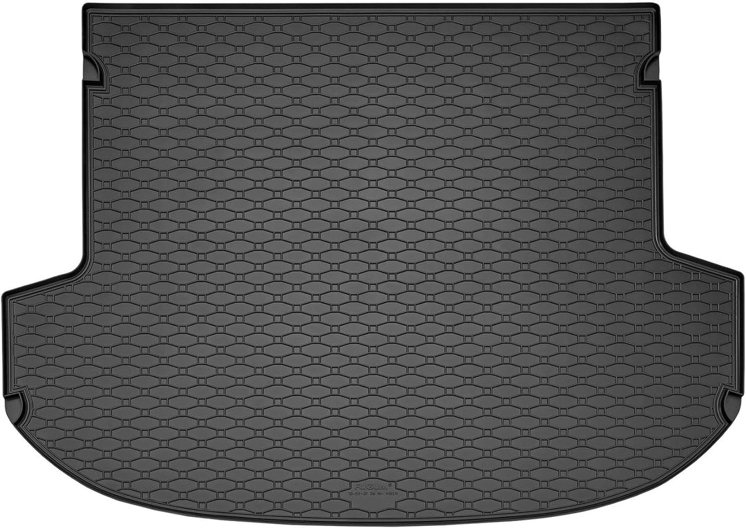 Passgenaue Kofferraumwanne und Gummifussmatten geeignet für Hyundai Santa Fe 5-Sitzer ab 2019 + Gurt