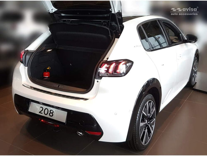 Avisa Edelstahl Heckstossstangenschutz kompatibel mit Peugeot 208 II HB 5-türer 2019- 'Ribs'