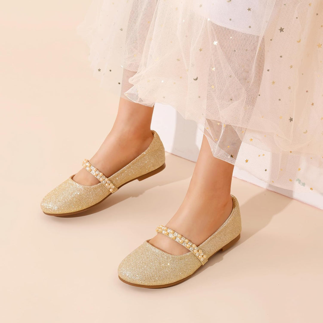 DREAM PAIRS Mädchen Mary Jane Strap Flache Schuhe Ballerinas Prinzessin Schuhe Flache Schulschuhe 28
