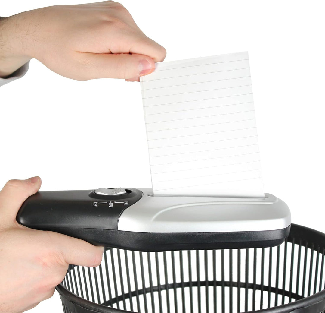 FISHTEC Elektrischer Aktenvernichter - Tragbar/Kompakt - Aktenvernichter Papiermühle - Schnellschnit