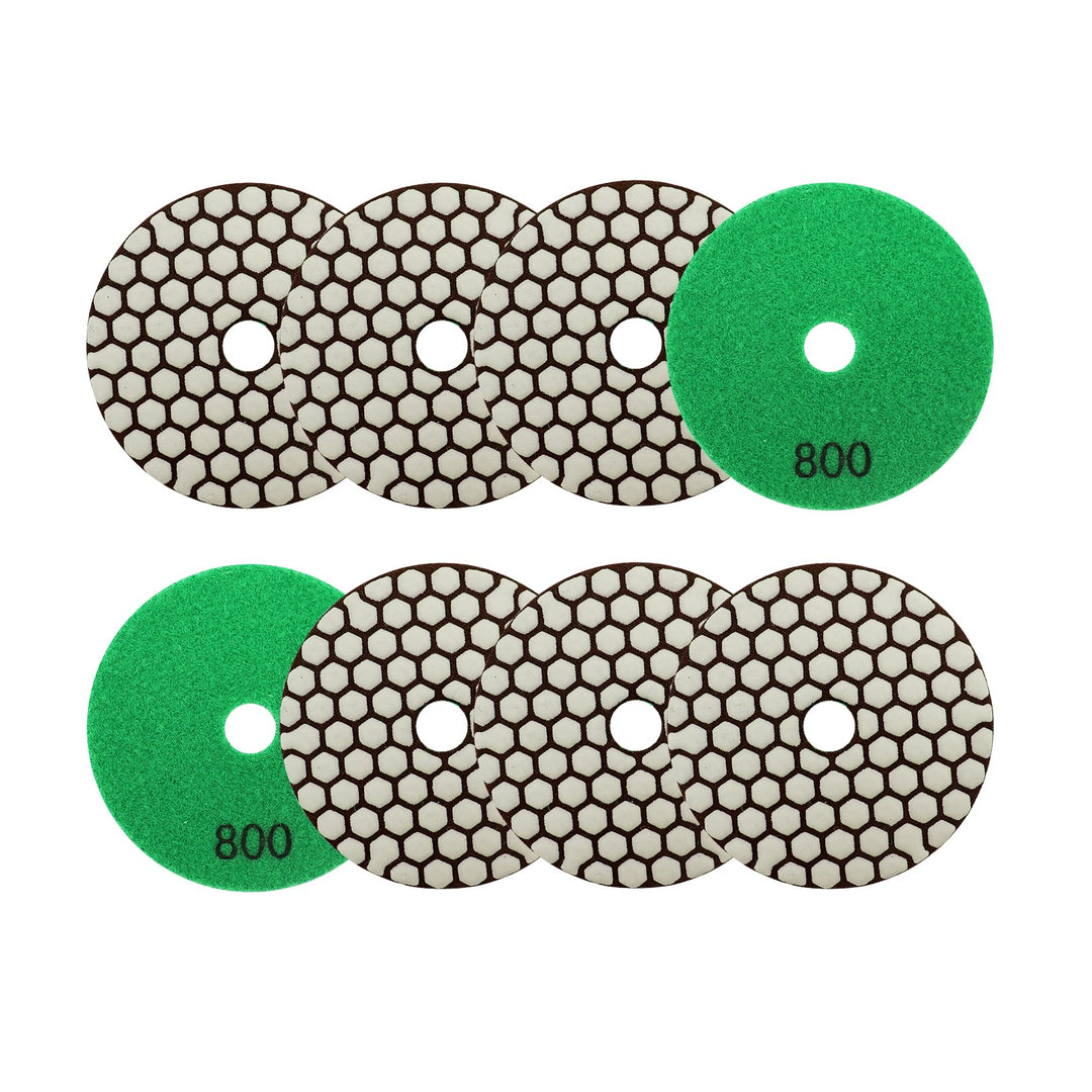 Trocken Diamant Polierpad 100mm 8 Stücke Körnung 800 Polierscheiben für Granit Marmor Kunststein Qua