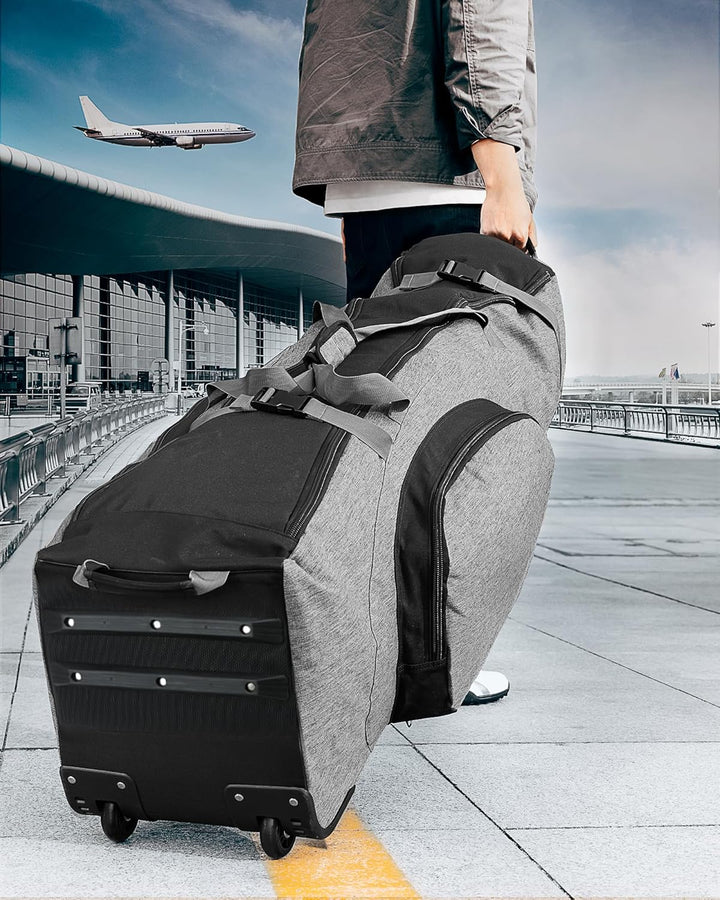 OutdoorMaster Gepolstert Golf Reisetasche mit Verstärkte Räder, 900D Heavy Duty Oxford Abriebfestigk