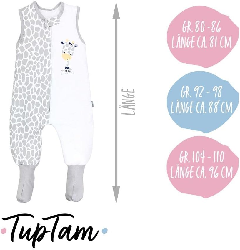 TupTam Baby Winter Schlafsack mit Beinen und Füssen OEKO- TEX zertifizierte Materialien, 2.5 TOG, Un