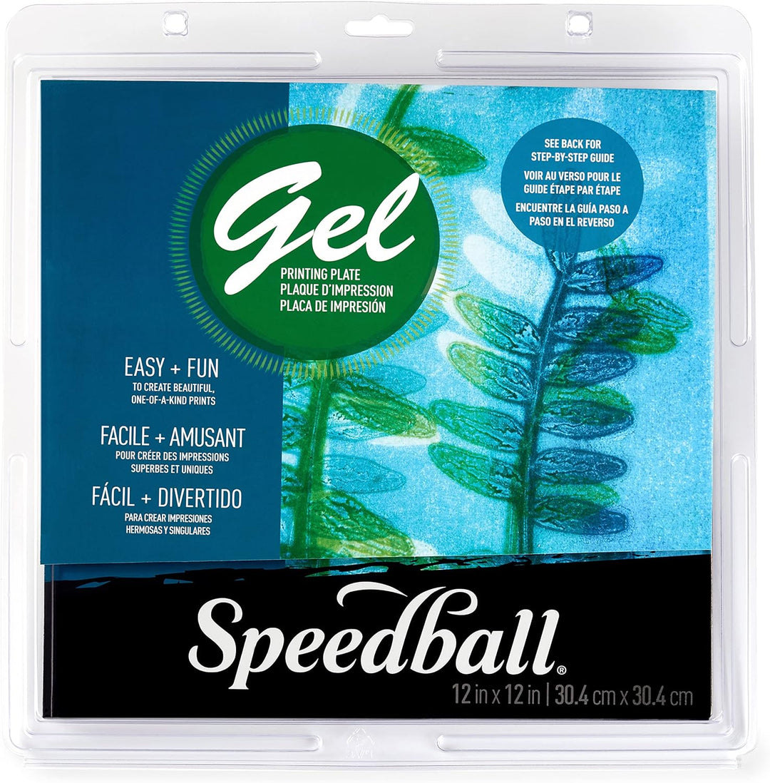 Speedball 12 X 12 Gel Printing Plate Geldruckplatte, farblos, 30,5 x 30,5 cm, 30,5 x 30,5 cm