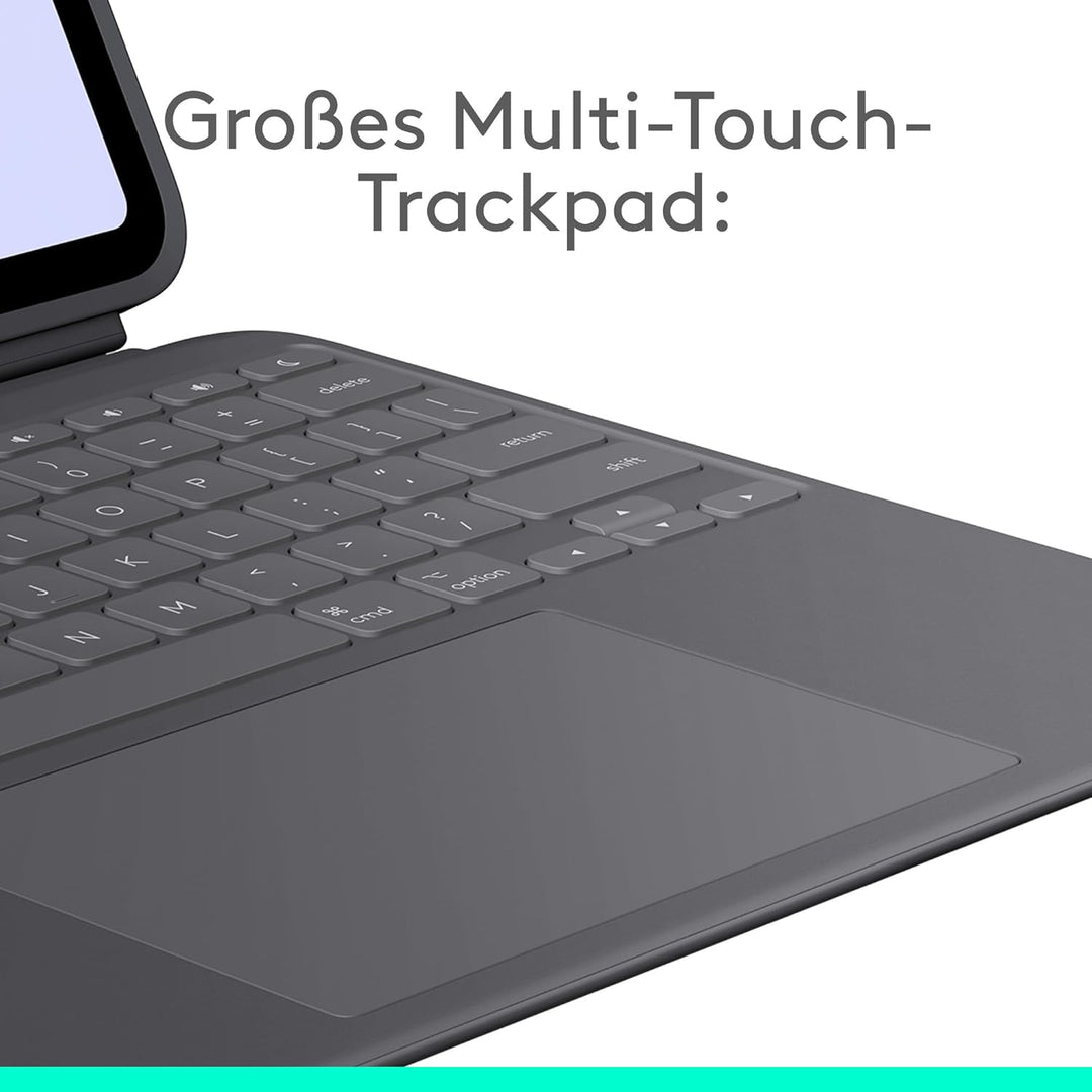 Logitech Combo Touch iPad Pro 13 Zoll (M4) (2024) Tastatur-Case – Abnehmbare Tastatur mit Hintergrun