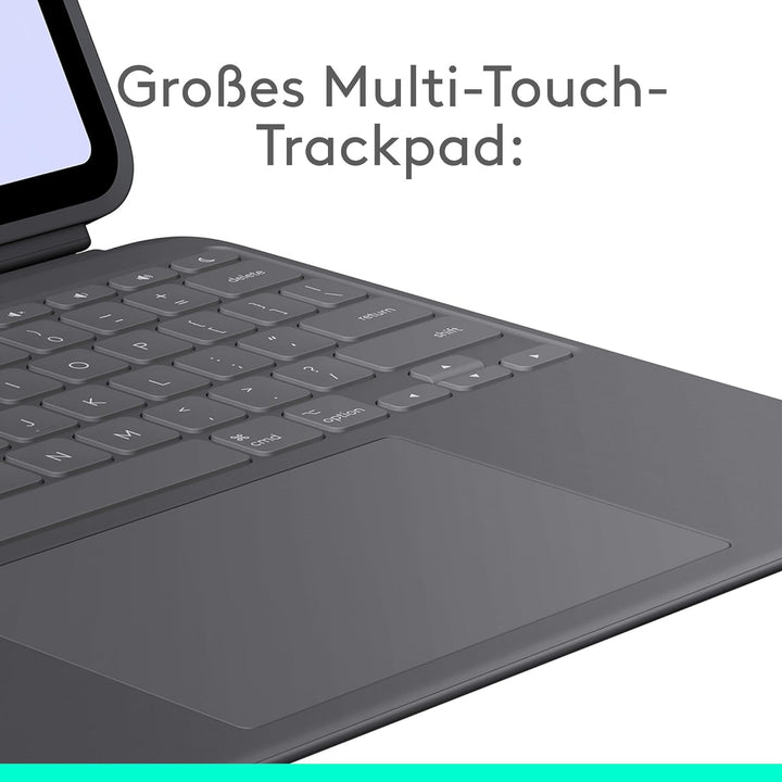 Logitech Combo Touch iPad Pro 13 Zoll (M4) (2024) Tastatur-Case – Abnehmbare Tastatur mit Hintergrun