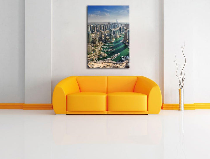 Dubai Hotel Burj al Arab, Format: 100x70 auf Leinwand, XXL riesige Bilder fertig gerahmt mit Keilrah
