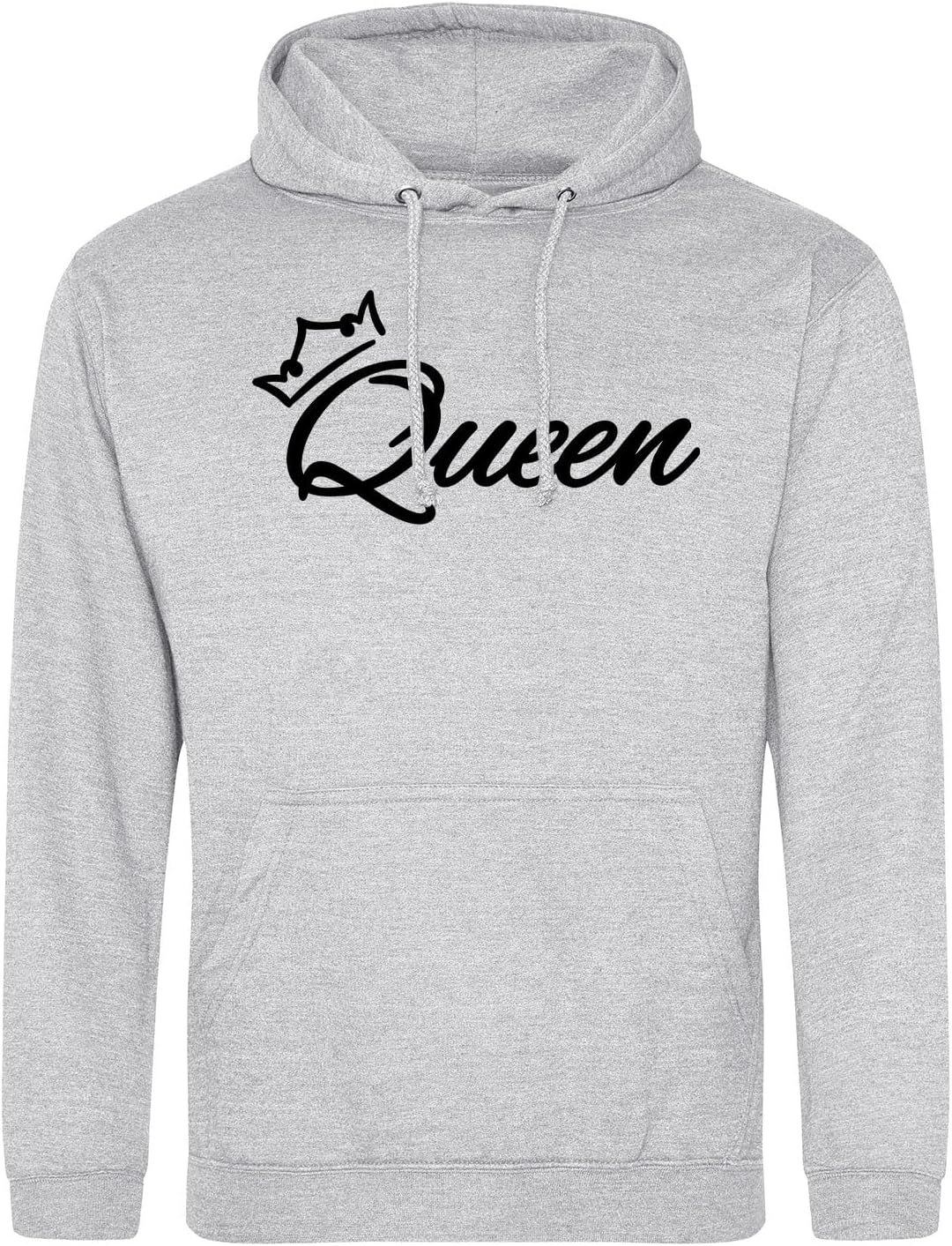 Huuraa Unisex Hoodie Queen Krone Geschenk Grösse S-3XL Vegan Queen Geschenkidee S Heather Grey, S He