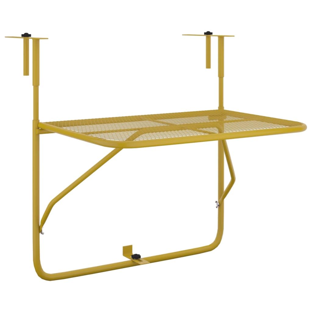 Bussandri Exclusive - Balkontisch Golden 60x40 cm Stahl