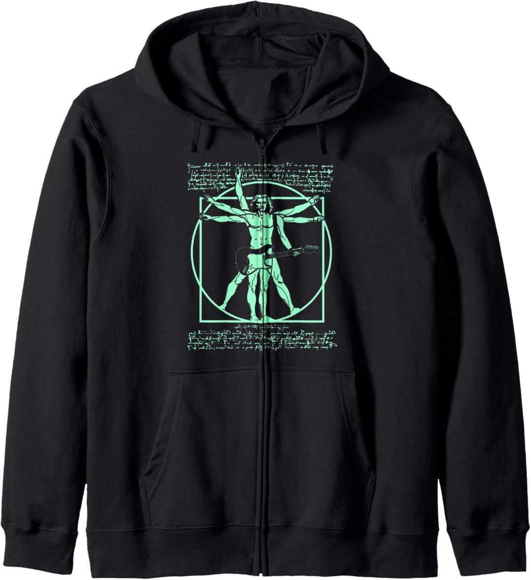 Vitruvian Man Gitarrist - Leonardo Da Vinci Gitarre Kapuzenjacke