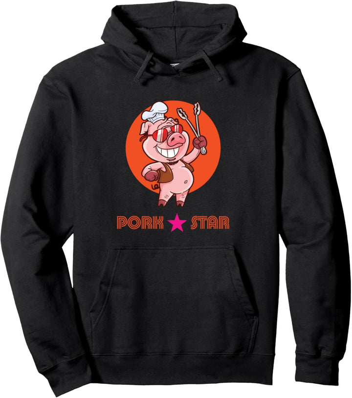 Funny BBQ Barbecue Grilling Ribs Summer Time Pork Star Pullover Hoodie