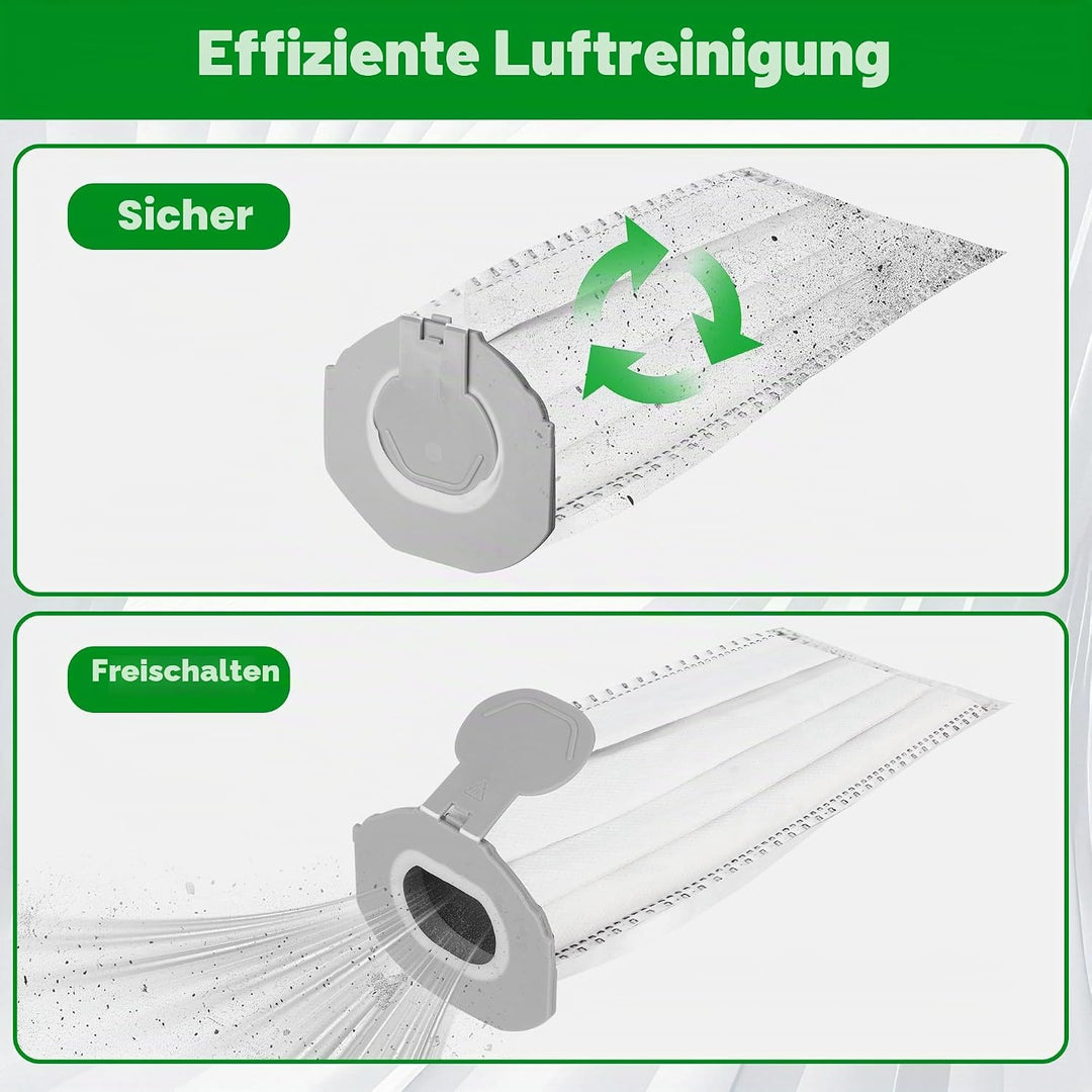 15 Stück Staubsaugerbeutel für Kobold VK7 FP7 Premium Filtertüten Staubsauger Akku Beutel,mit 3 Moto